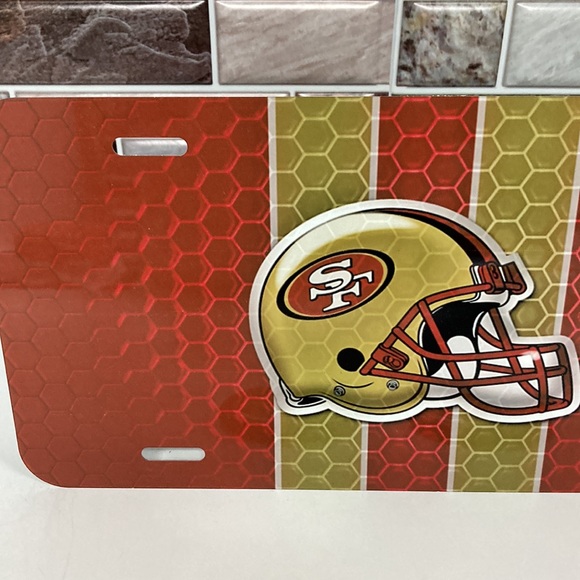 COPY - COPY - San Francisco 49ers License Plate With Cup Holder Inserts - Picture 3 of 5